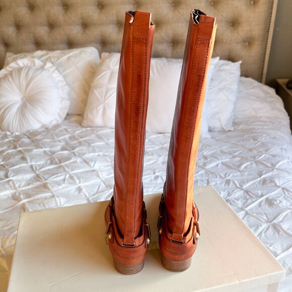 Vintage Coach Natalie Brown Leather Riding Boots - Classic, Sleek, & Preppy S 8 - Picture 7 of 14